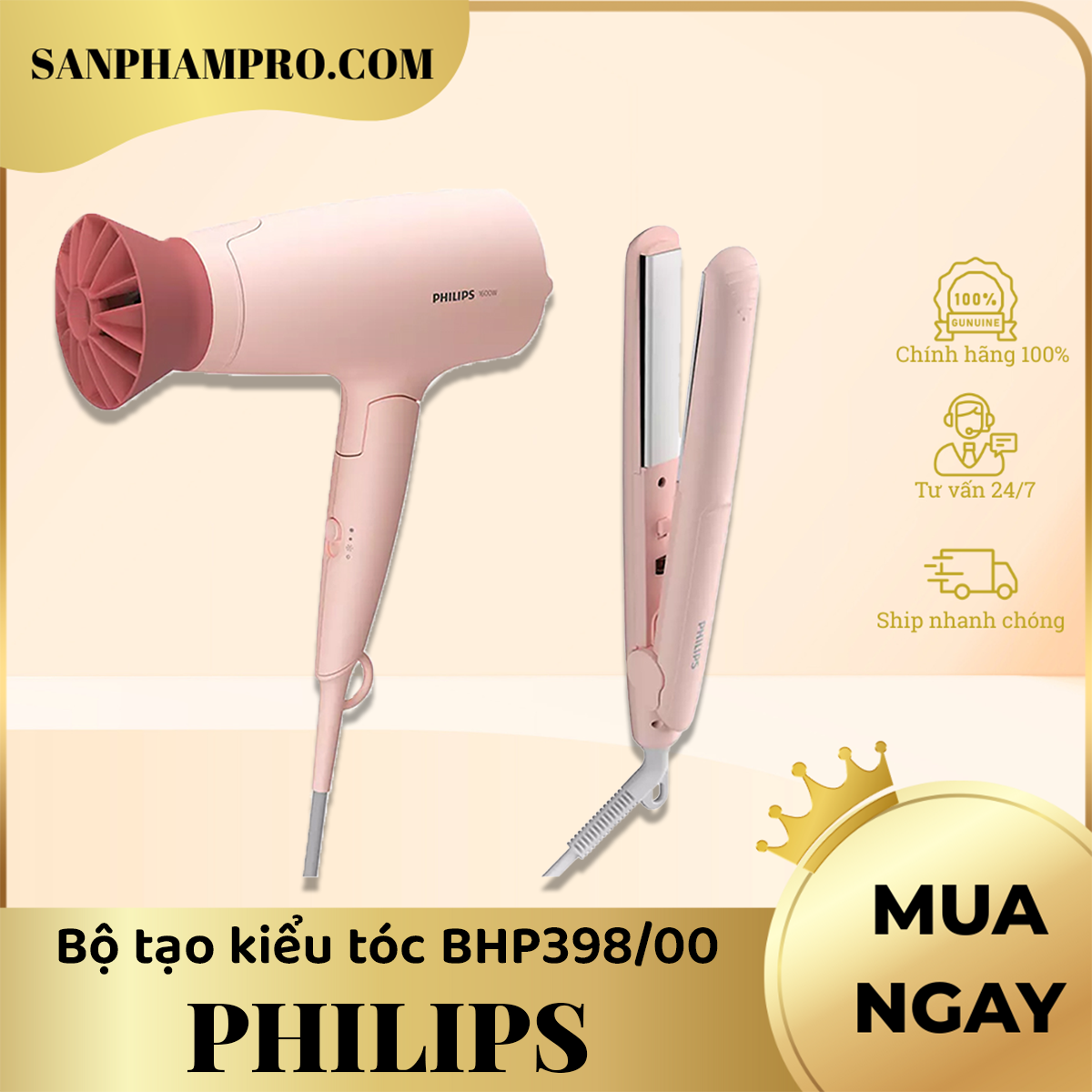 Bộ tạo kiểu tóc Philips BHP398/00