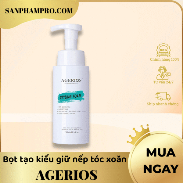 Bọt tạo kiểu giữ nếp tóc xoăn hiệu Agerios