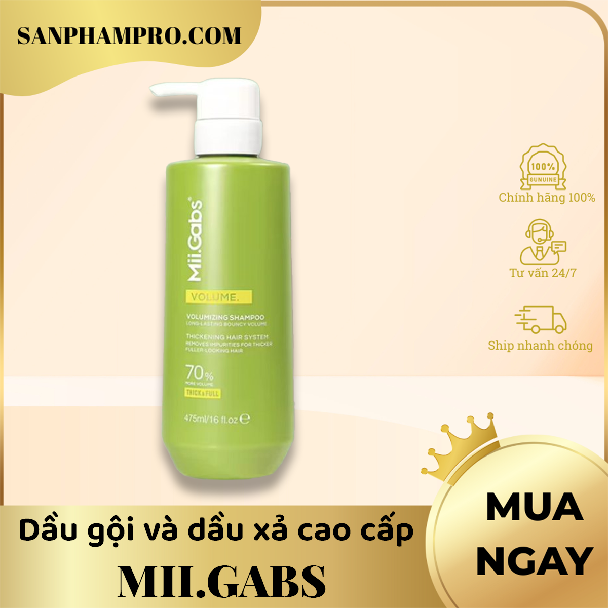 Dầu gội và dầu xả cao cấp hiệu Mii.Gabs