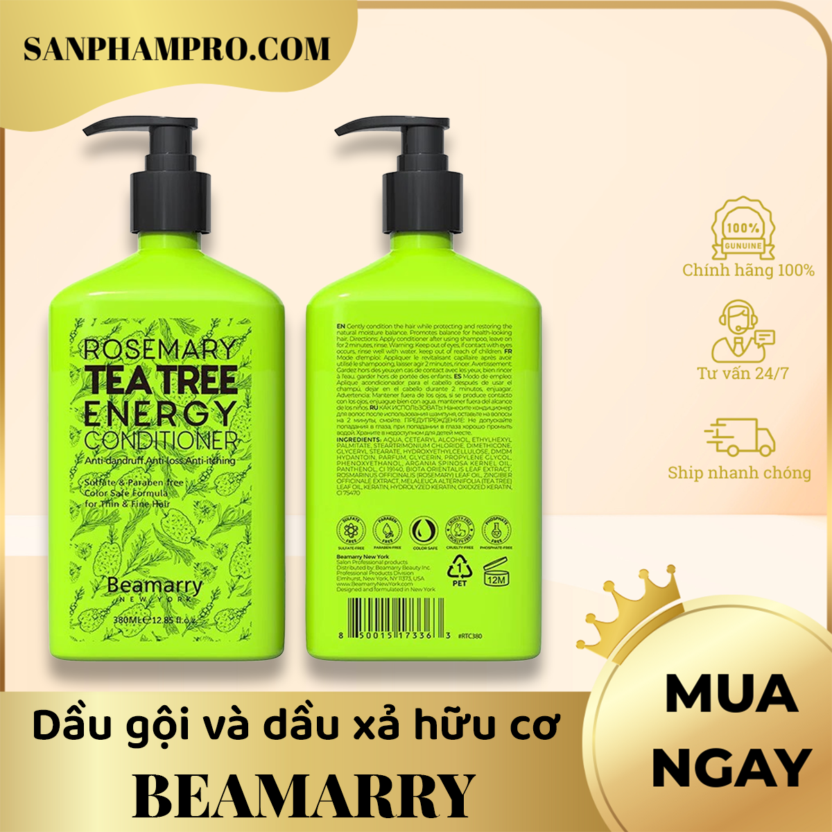 Dầu gội và dầu xả hữu cơ hiệu Beamarry (có 3 loại) - Ảnh 2