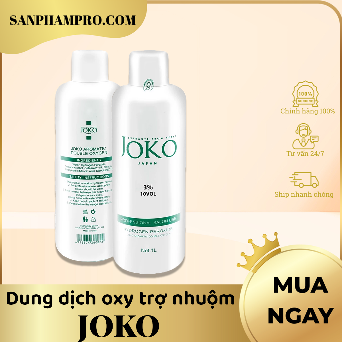 Dung dịch oxy trợ nhuộm tóc Joko