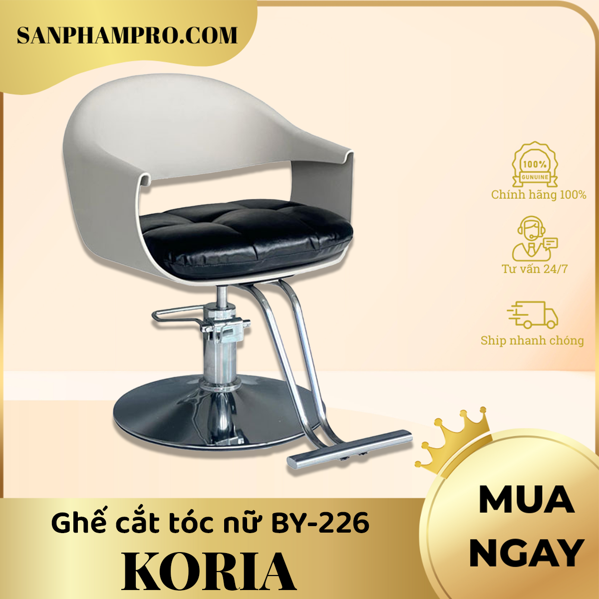 Ghế cắt tóc nữ Koria BY-226
