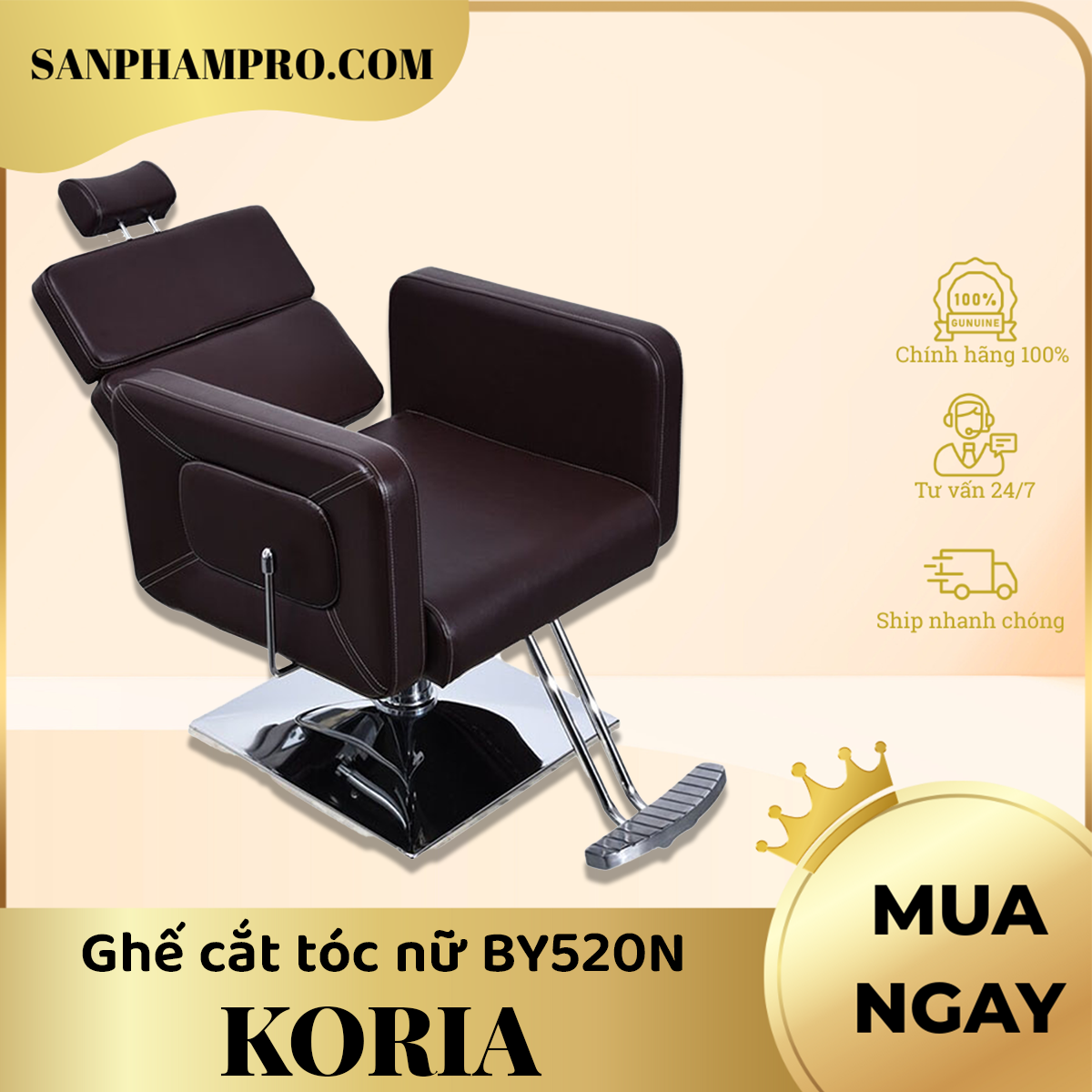 Ghế cắt tóc nữ Koria BY520N
