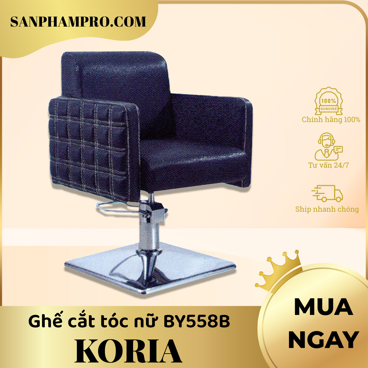 Ghế cắt tóc nữ Koria BY558B