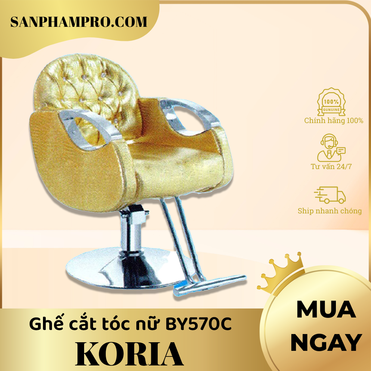 Ghế cắt tóc nữ Koria BY570C