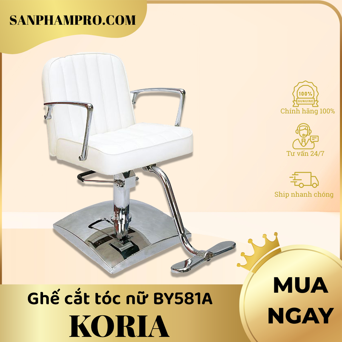 Ghế cắt tóc nữ Koria BY581A
