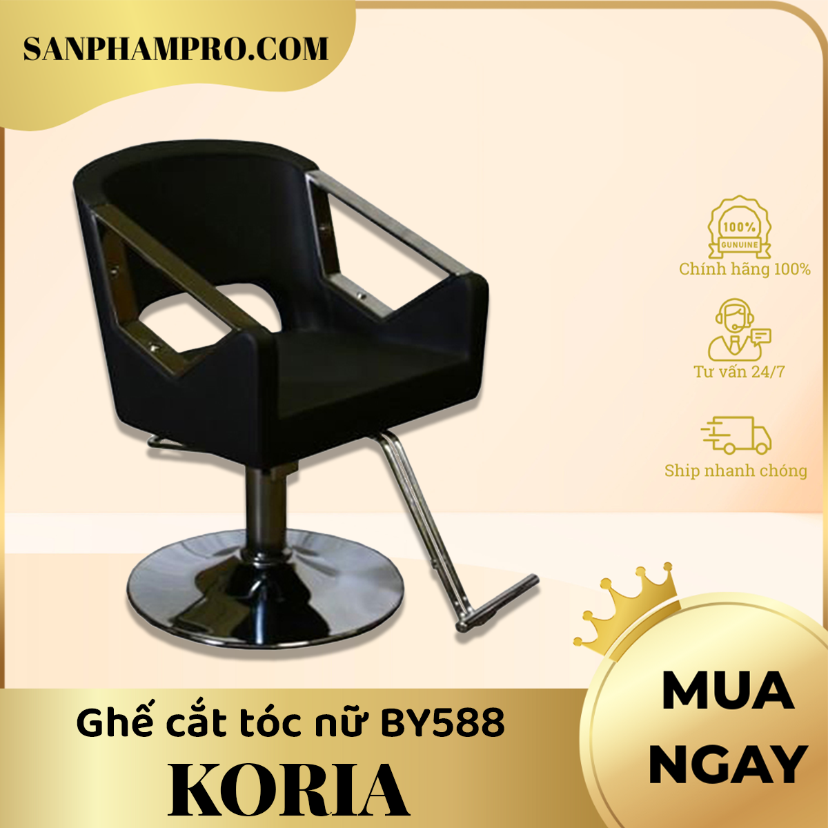 Ghế cắt tóc nữ Koria BY588
