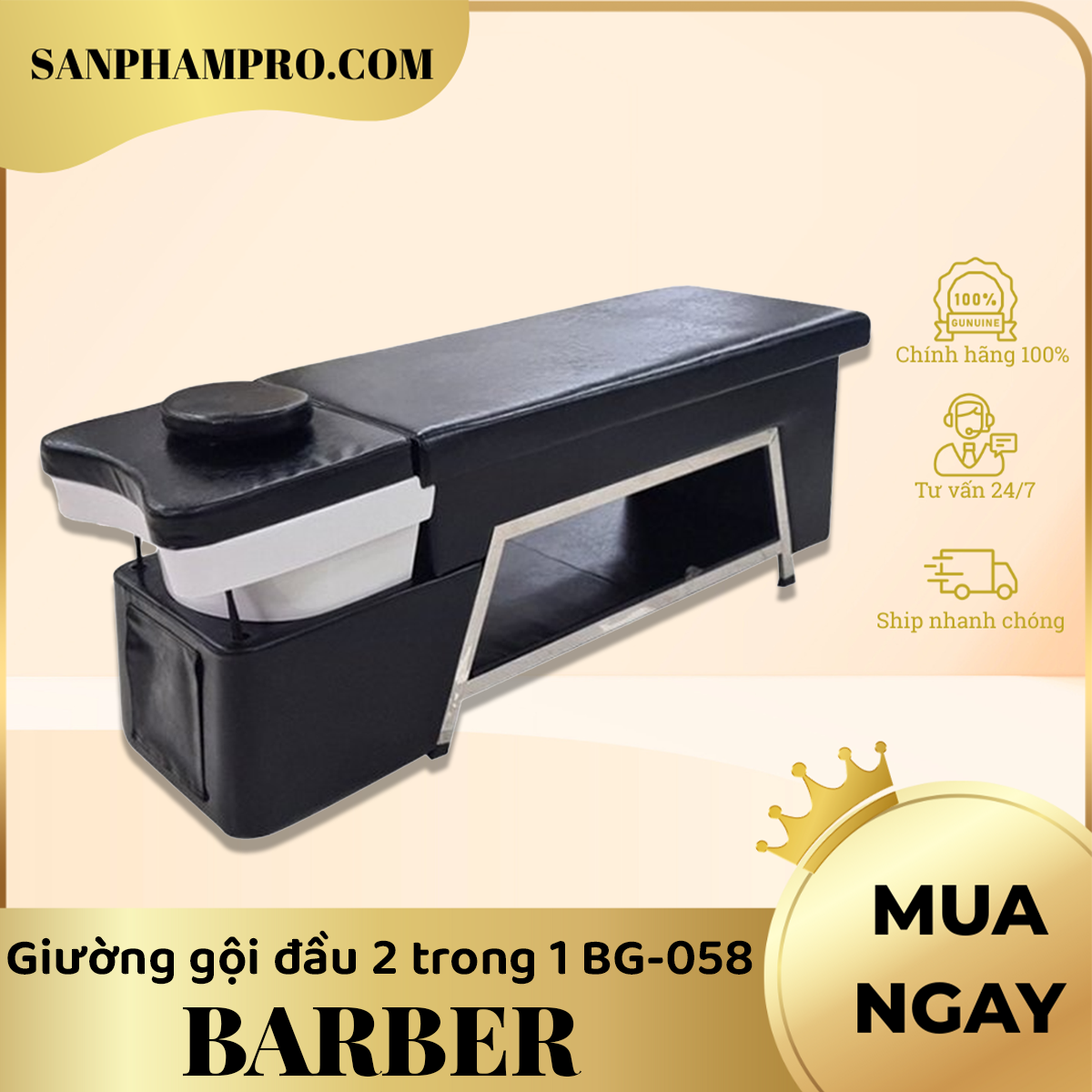Giường gội đầu 2 trong 1 BG-058
