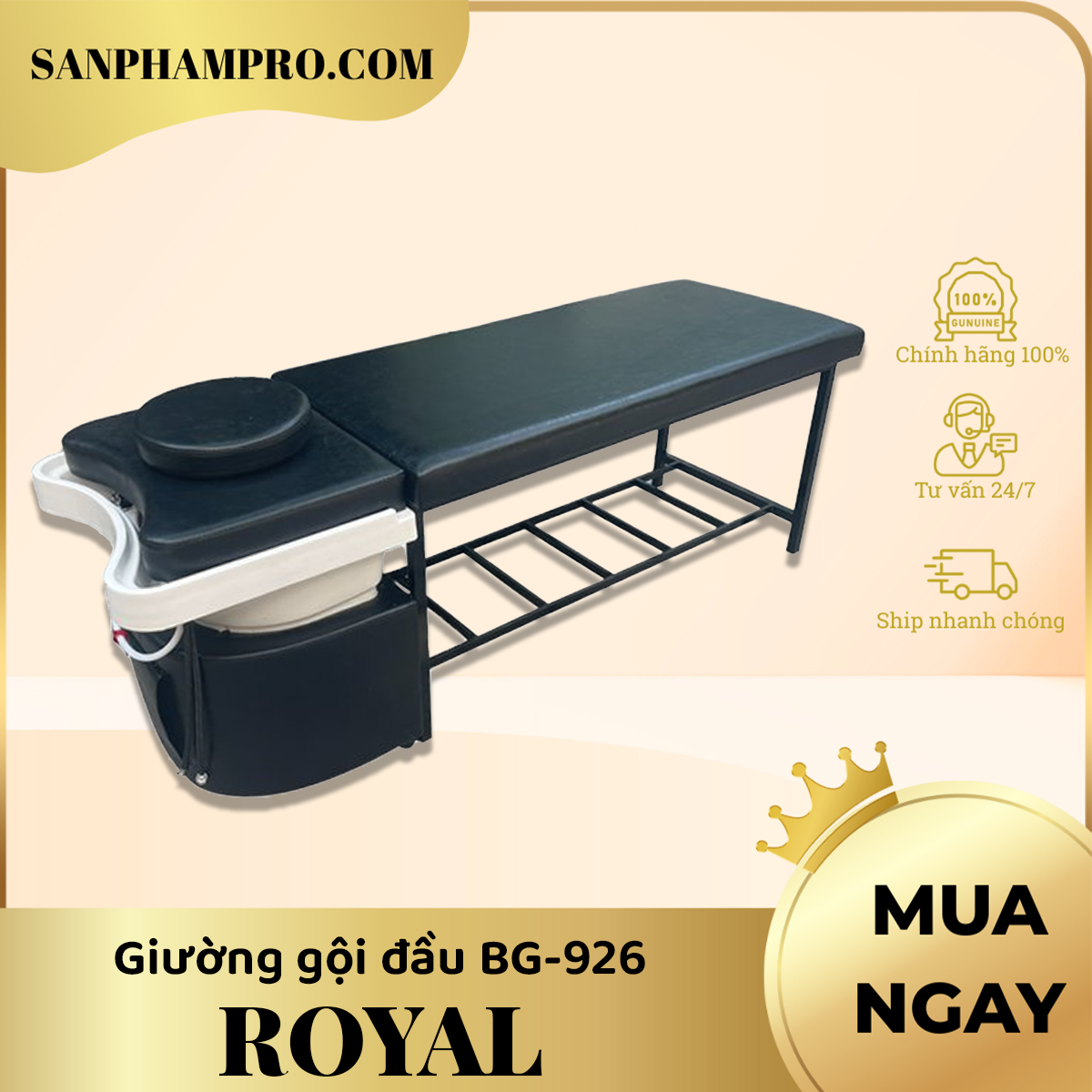 Giường gội đầu Royal BG-926