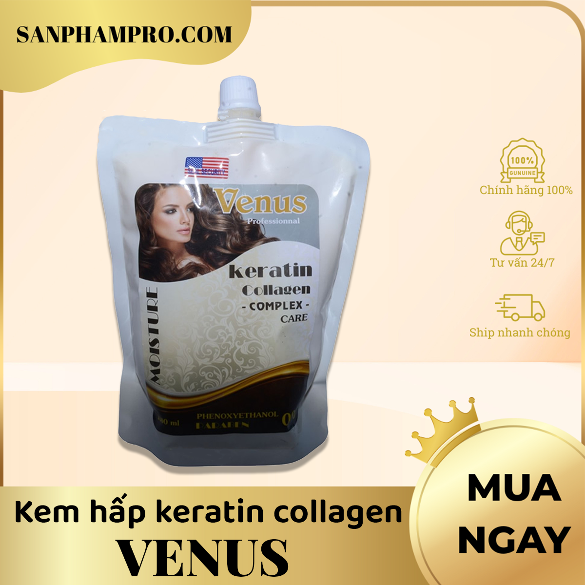 Kem hấp keratin collagen complex hiệu Venus