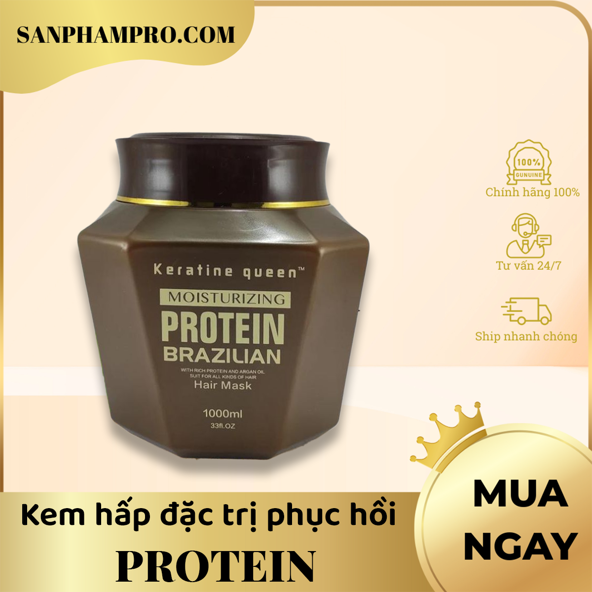 Kem hấp đặc trị phục hồi tóc loại 1000ml hiệu Protein