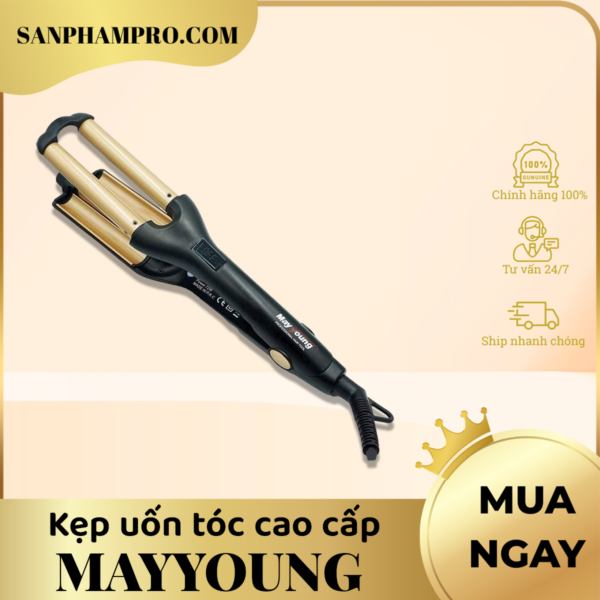 Kẹp uốn tóc cao cấp Mayyoung