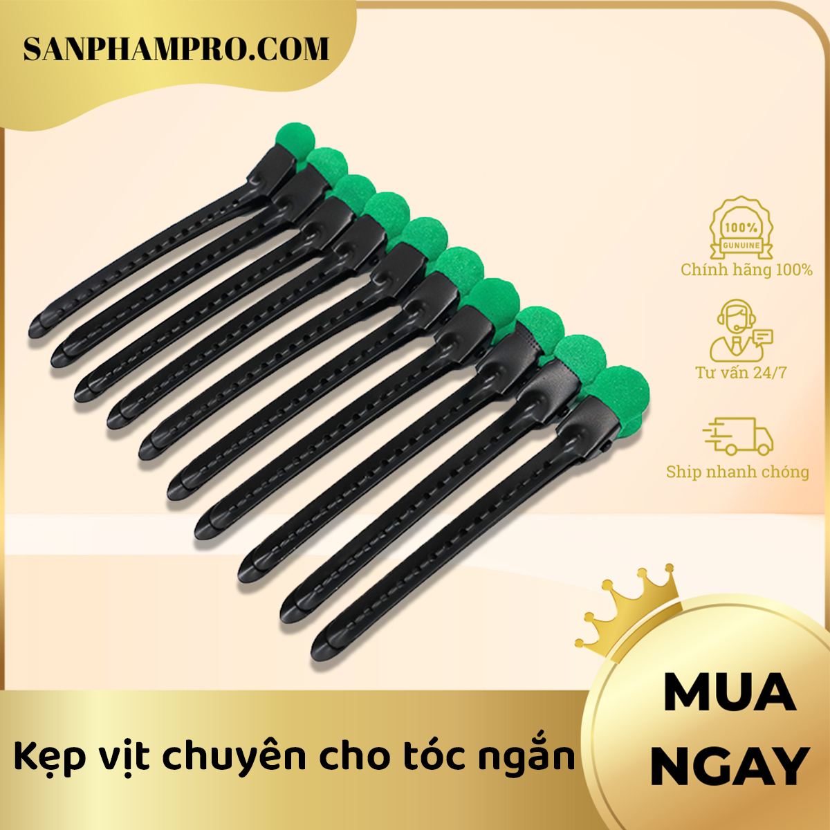 Kẹp vịt chuyên cho tóc ngắn