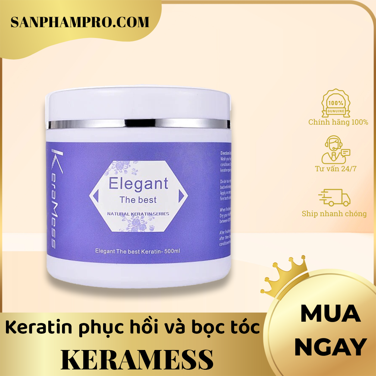 Keratin phục hồi và bọc tóc hiệu KeraMess