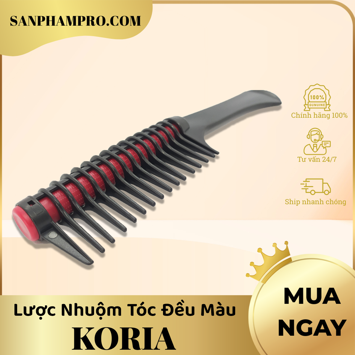Lược Nhuộm Tóc Đều Màu Koria