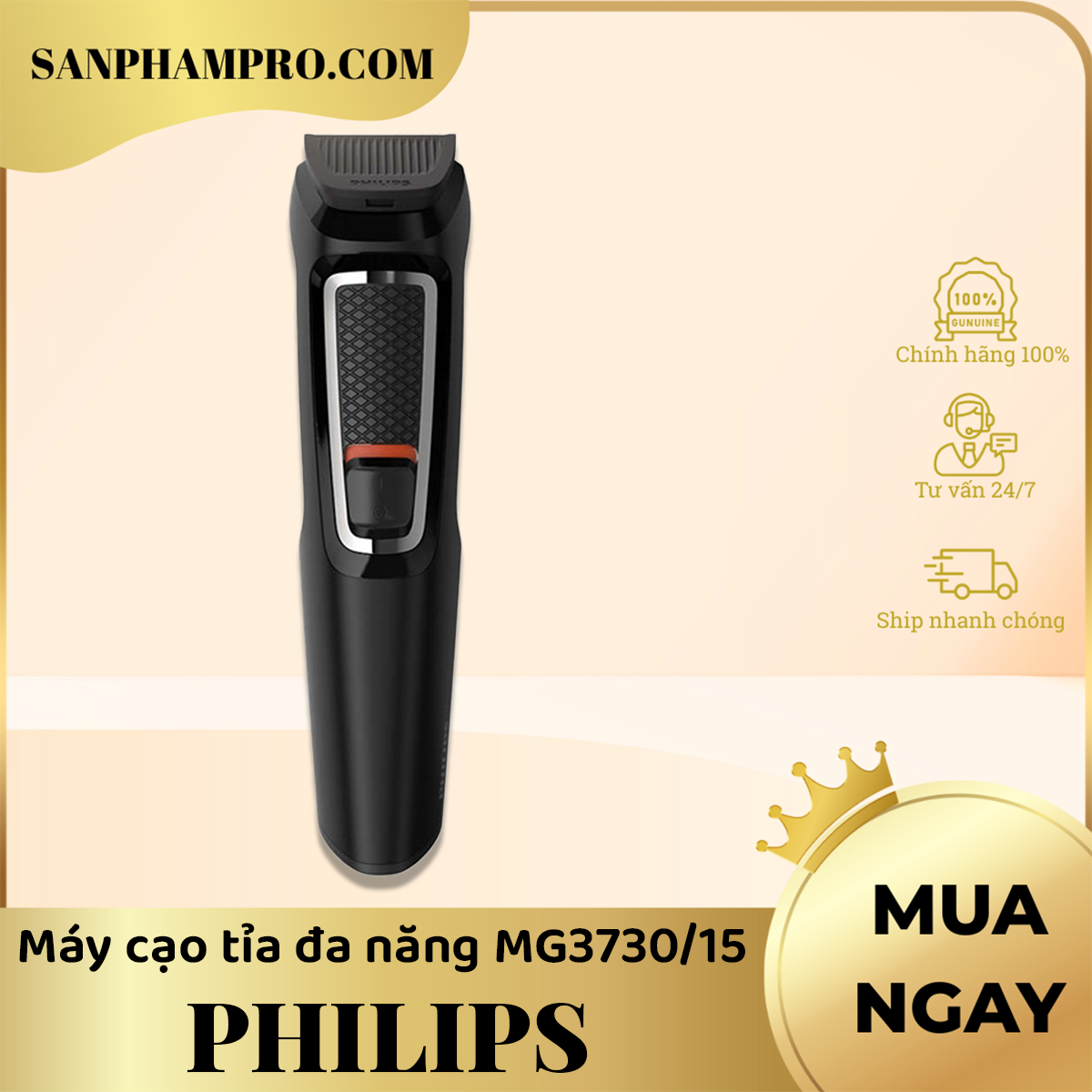 Máy cạo tỉa đa năng 8 trong 1 Philips MG3730/15