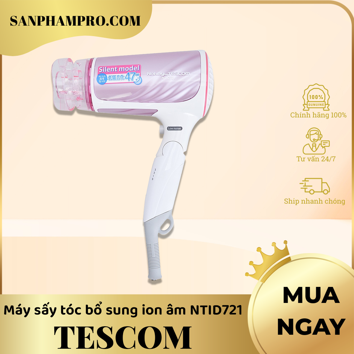 Máy sấy tóc bổ sung ion âm Tescom NTID721