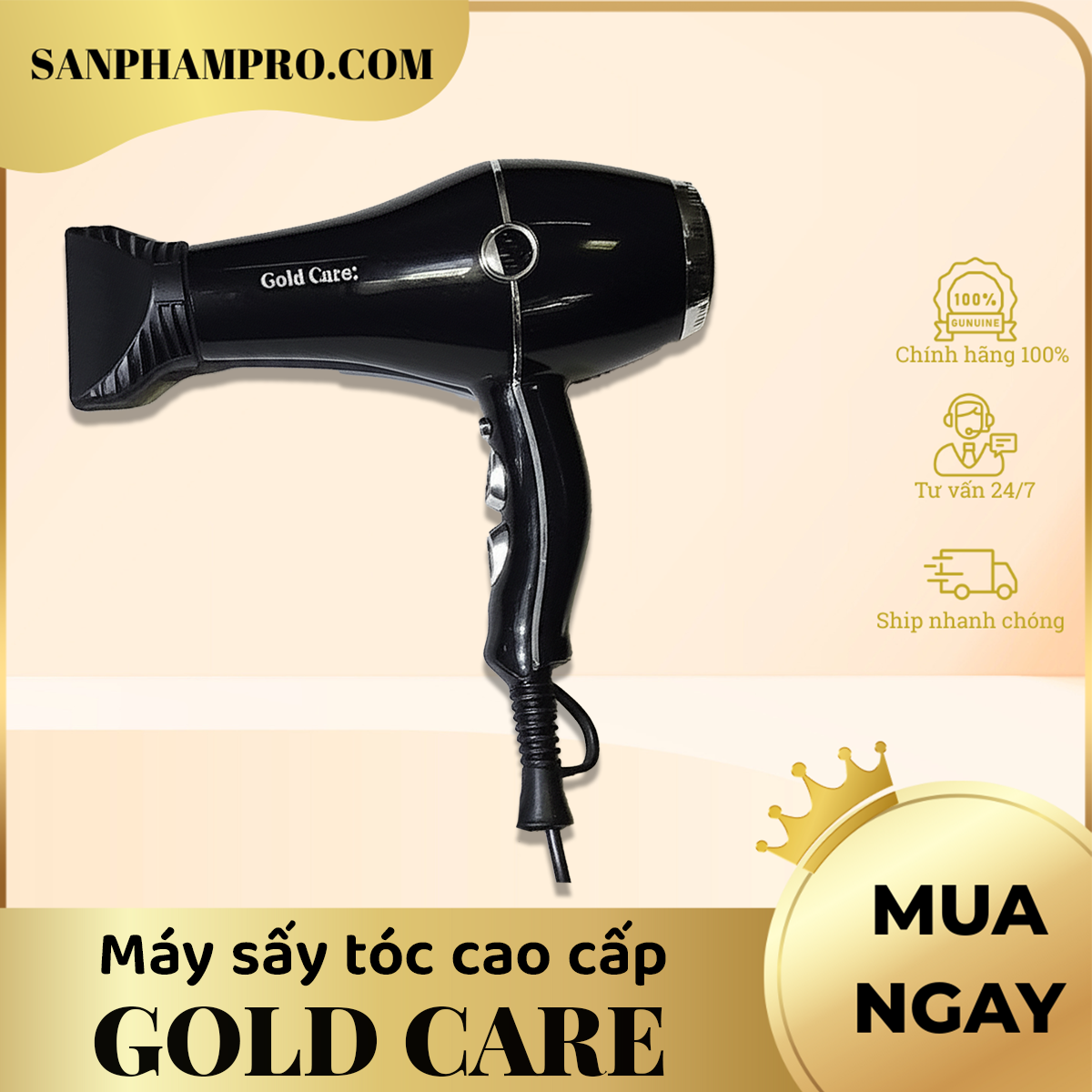 Máy sấy tóc cao cấp Gold Care
