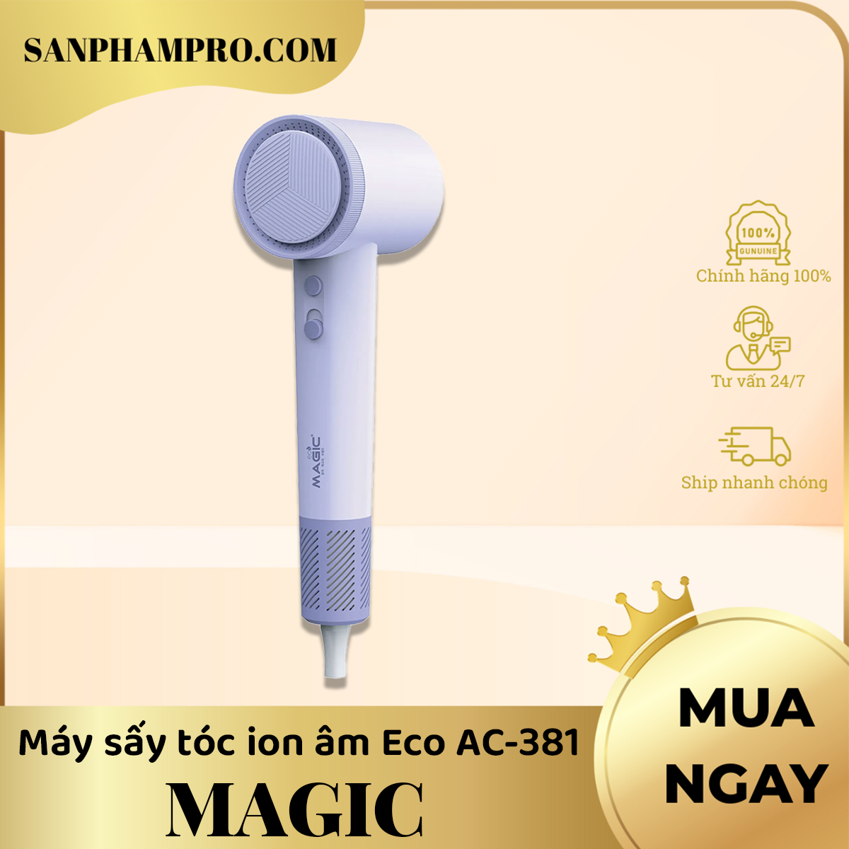 Máy sấy tóc ion âm Magic Eco AC-381