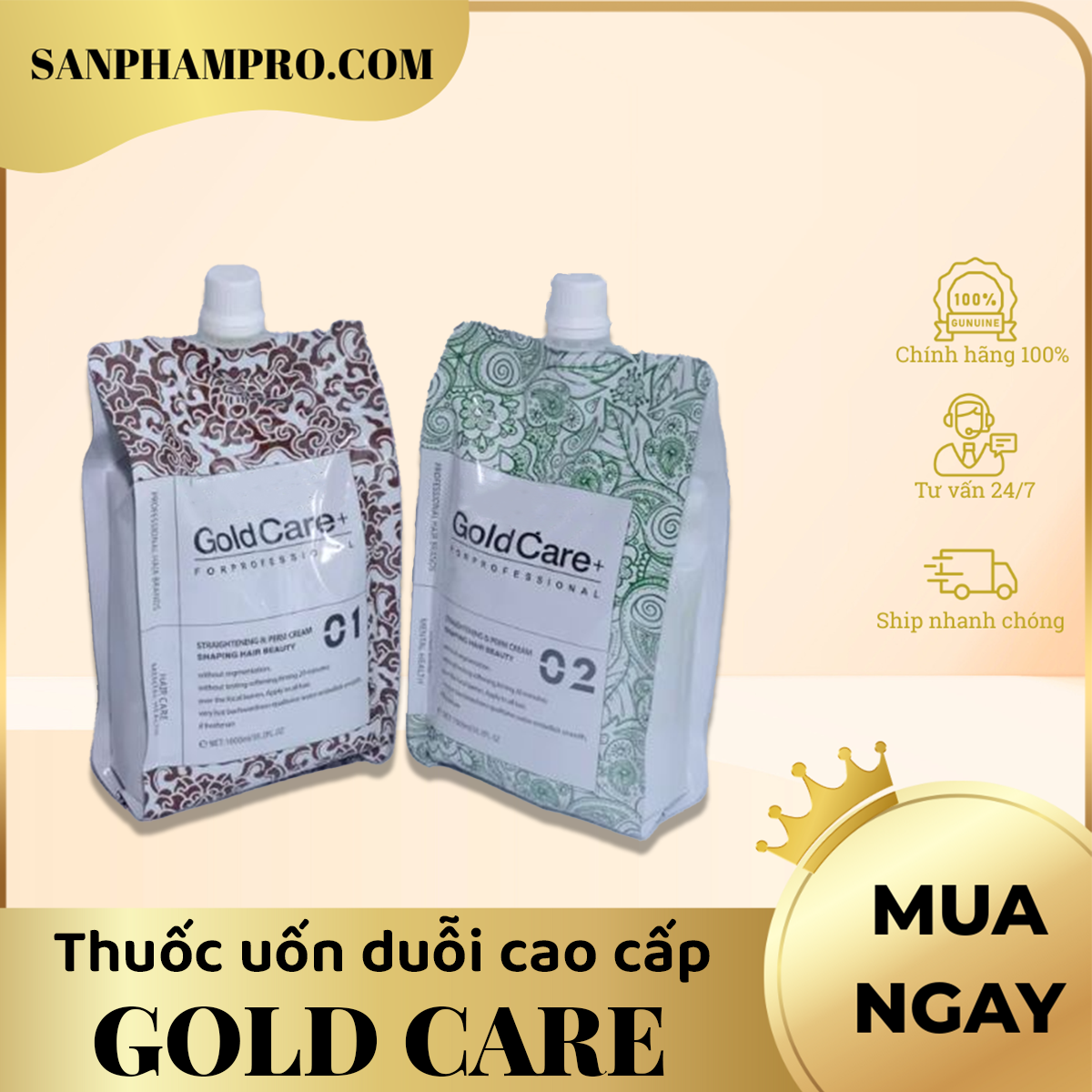 Thuốc uốn duỗi cao cấp Gold Care