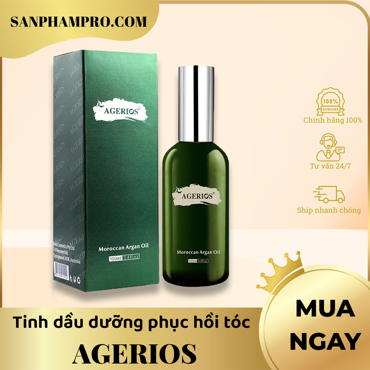 Tinh dầu dưỡng phục hồi tóc hiệu Agerios