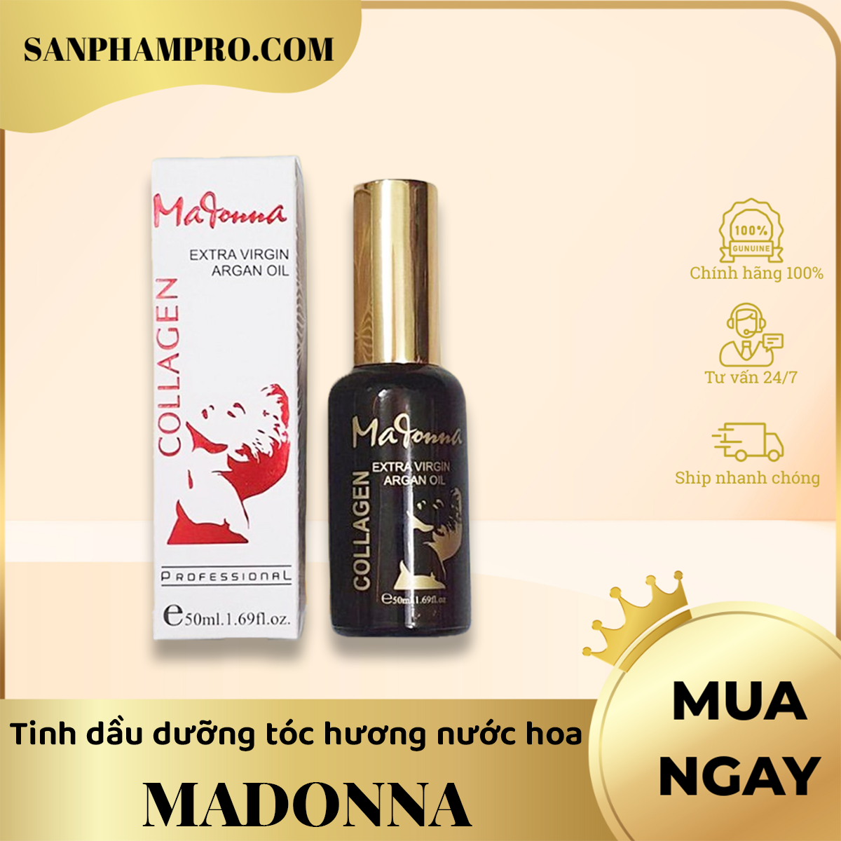Tinh dầu dưỡng tóc hương nước hoa hiệu Madonna